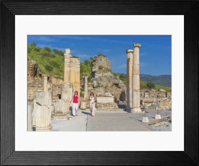 Framed Print : Ruins of ancient Ephesus, Selcuk, Izmir Province, Turkey