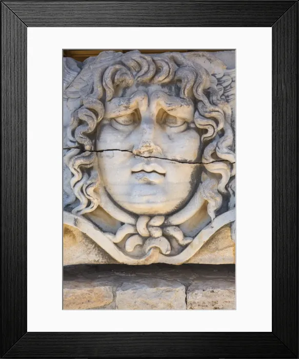 Framed Print : Head of Medusa, ruins of ancient Temple of Apollo, Didyma, Aydin Province, Turkey Framed Print : Head of Medusa, ruins of ancient Temple of Apollo, Didyma, Aydin Province, Turkey