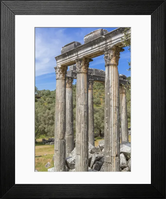 Framed Print : Temple of Zeus Lepsinos, Euromus, Mugla Province, Turkey Framed Print : Temple of Zeus Lepsinos, Euromus, Mugla Province, Turkey