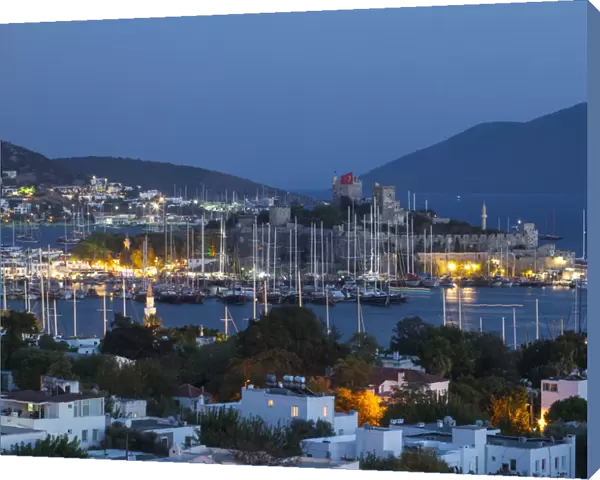 Bodrum Harbour and The Castle of St. Peter, Bodrum, Bodrum Peninsula, Turkey