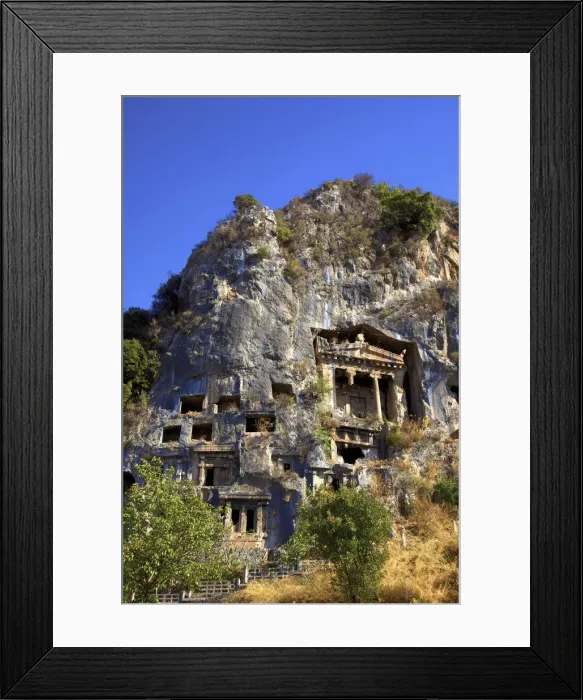 Framed Print : Lycian Rock Tombs, Fethiye, Turkey Framed Print : Lycian Rock Tombs, Fethiye, Turkey