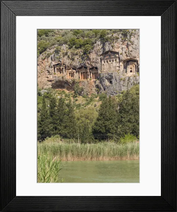 Framed Print : Lycian tombs, Dalyan, Mugla Province, Turkey Framed Print : Lycian tombs, Dalyan, Mugla Province, Turkey