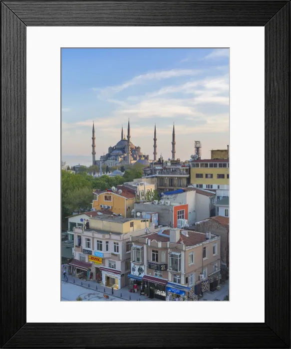 Framed Print : The Blue Mosque (Sultan Ahmet Camii), Sultanahmet, cityscape of Istanbul, Turkey Framed Print : The Blue Mosque (Sultan Ahmet Camii), Sultanahmet, cityscape of Istanbul, Turkey