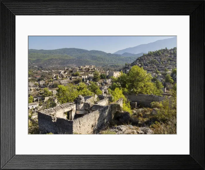 Framed Print : Turkey, Fethiye, Kayakoy (Mugla) Ghost Town, a former greek colony and now an abandoned Framed Print : Turkey, Fethiye, Kayakoy (Mugla) Ghost Town, a former greek colony and now an abandoned