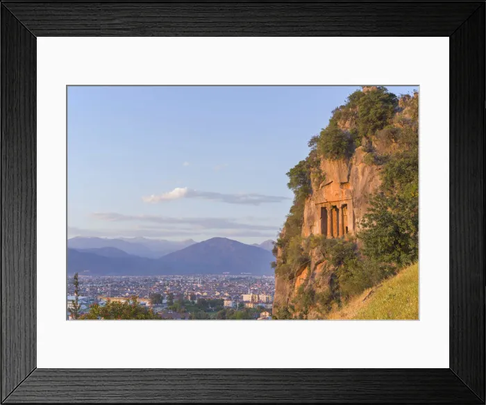 Framed Print : Tomb of Amyntas, Fethiye, Mugla Province, Turkey