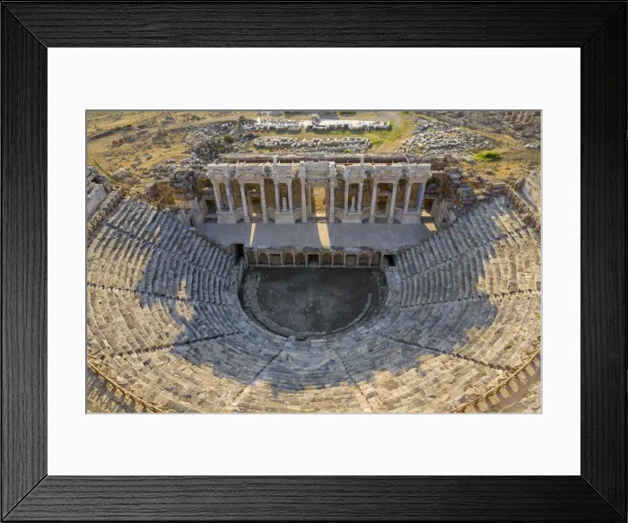 Framed Print : Turkey, Denizli Province, Pamukkale, Hierapolis Pamukkale Archeological Site (UNESCO Framed Print : Turkey, Denizli Province, Pamukkale, Hierapolis Pamukkale Archeological Site (UNESCO