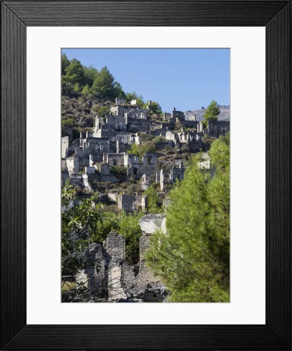 Framed Print : Turkey, Fethiye, Kayakoy (Mugla) Ghost Town, a former greek colony and now an abandoned Framed Print : Turkey, Fethiye, Kayakoy (Mugla) Ghost Town, a former greek colony and now an abandoned