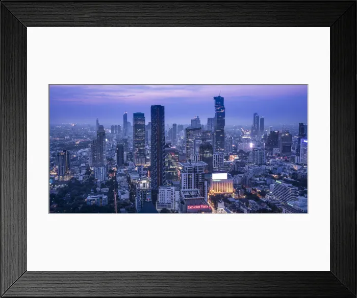 Framed Print : Silom and Sathorn skyline, Bangkok, Thailand Framed Print : Silom and Sathorn skyline, Bangkok, Thailand