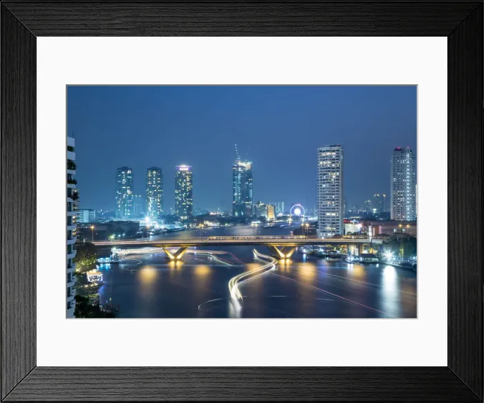 Framed Print : Chao Phraya River, Bangkok, Thailand