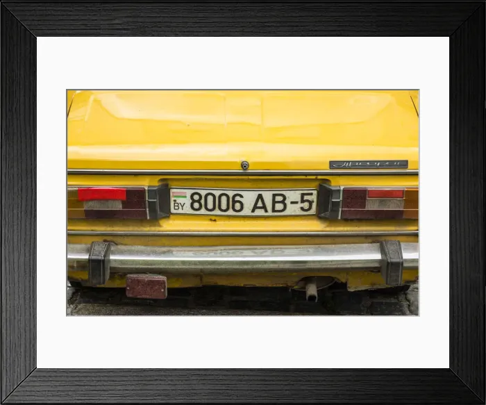 Framed Print : Old soviet made car, Minsk, Belarus Framed Print : Old soviet made car, Minsk, Belarus