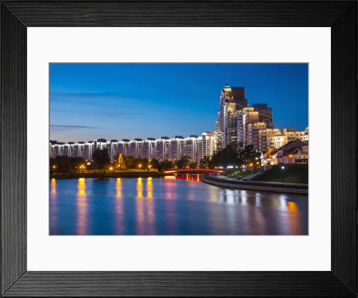 Framed Print : Trinity Suburb & Central Minsk along the Svishlach river, Belarus Framed Print : Trinity Suburb & Central Minsk along the Svishlach river, Belarus
