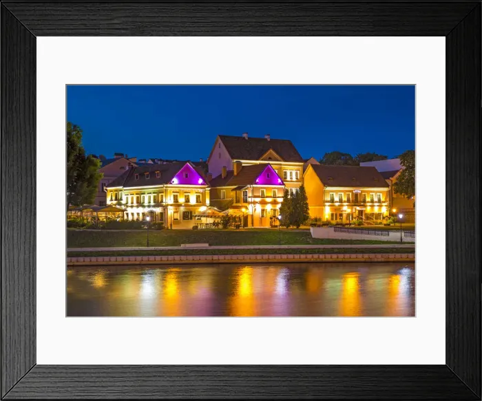 Framed Print : Trinity Suburb by the Svishlach river, Minsk, Belarus Framed Print : Trinity Suburb by the Svishlach river, Minsk, Belarus