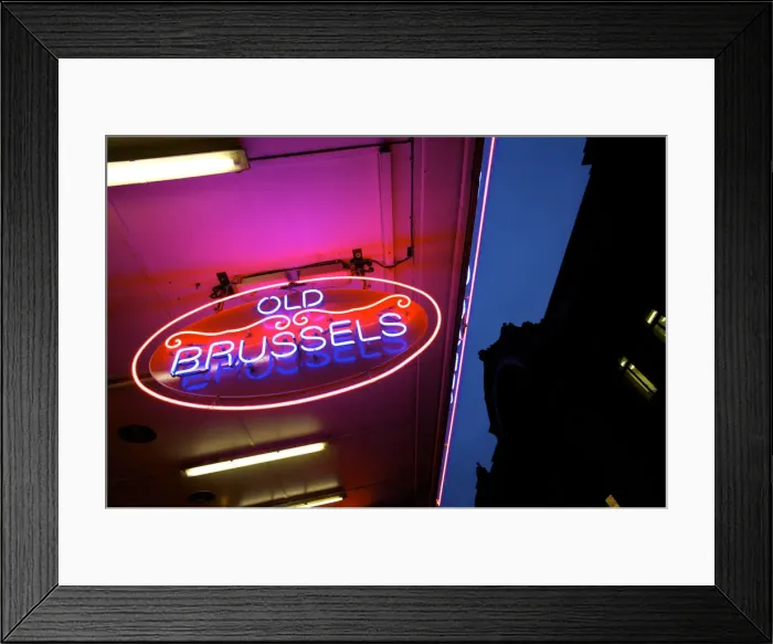 Framed Print : Restaurant sign, Brussels, Belgium Framed Print : Restaurant sign, Brussels, Belgium