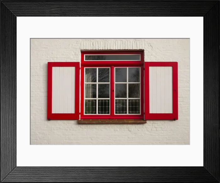 Framed Print : Belgium, Bruges-area, Damme, colorful village house detail Framed Print : Belgium, Bruges-area, Damme, colorful village house detail