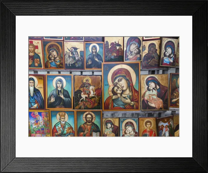 Framed Print : Bulgaria, Sofia, souvenir icons for sale Framed Print : Bulgaria, Sofia, souvenir icons for sale
