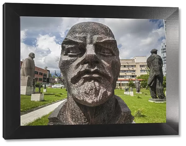 Bulgaria, Sofia, Sculpture Park of Socialist art, bust of Lenin, by Nedko Krastev, 1949