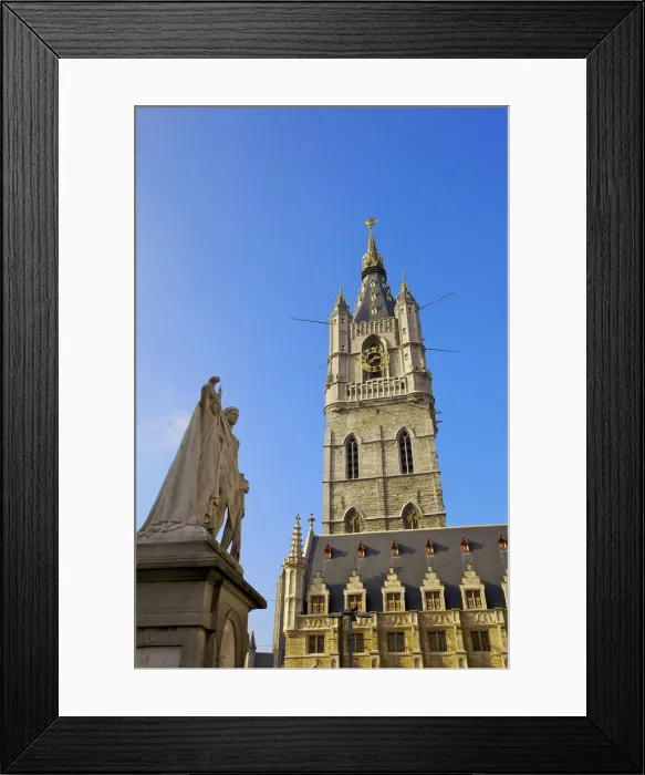 Framed Print : The Belfry Tower in Ghent, Flanders, Belgium Framed Print : The Belfry Tower in Ghent, Flanders, Belgium