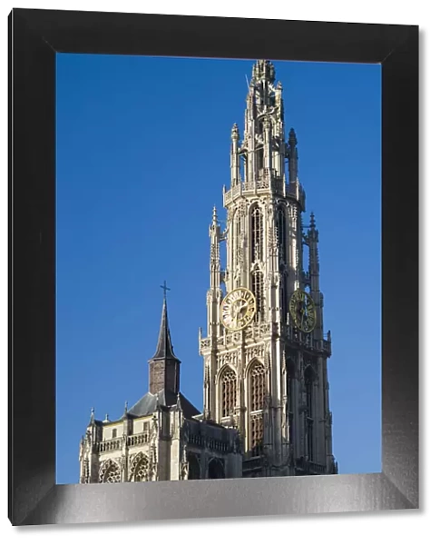 Belgium, Antwerp, Groenplaats, Onze-Lieve-Vrouwekathedraal cathedral tower
