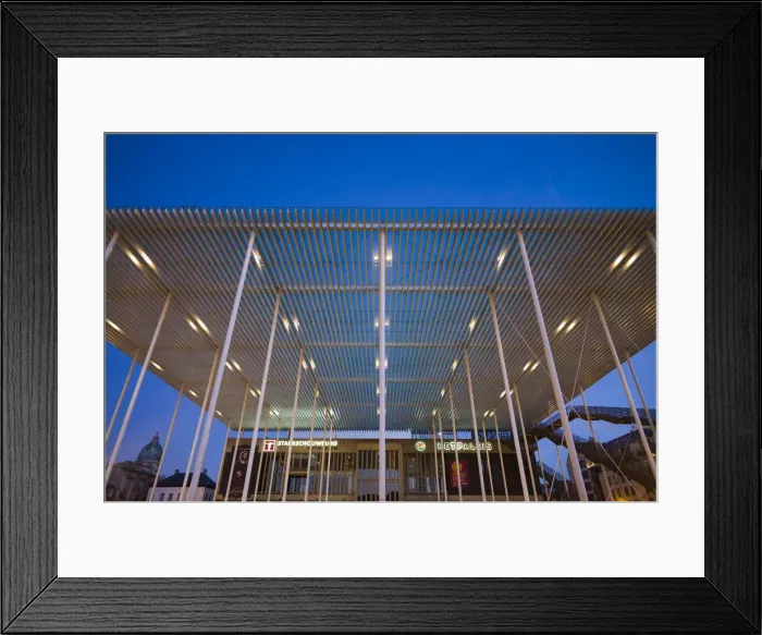 Framed Print : Belgium, Antwerp, Theaterplein, Stadsschowburg theater canopy, dawn Framed Print : Belgium, Antwerp, Theaterplein, Stadsschowburg theater canopy, dawn