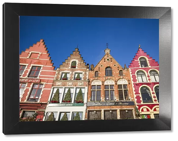 Belgium, Bruges, The Markt, market square buildings