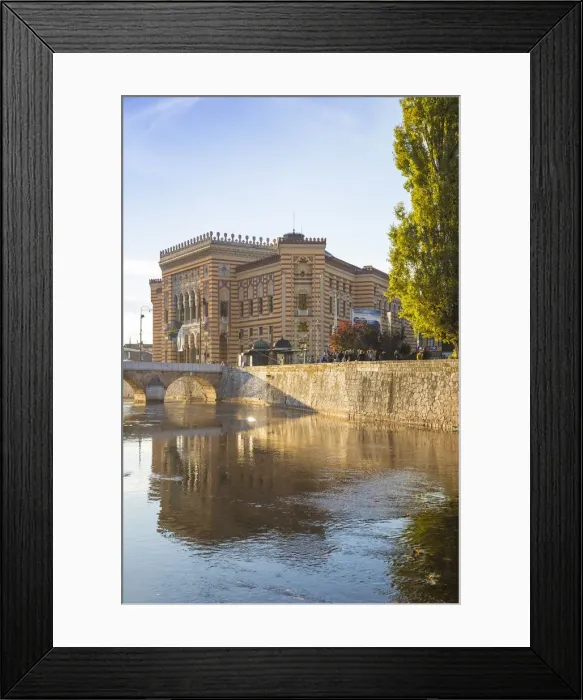 Framed Print : Bosnia and Herzegovina, Sarajevo, Bascarsija - The Old Quarter, Town Hall (Vijecnica) Framed Print : Bosnia and Herzegovina, Sarajevo, Bascarsija - The Old Quarter, Town Hall (Vijecnica)