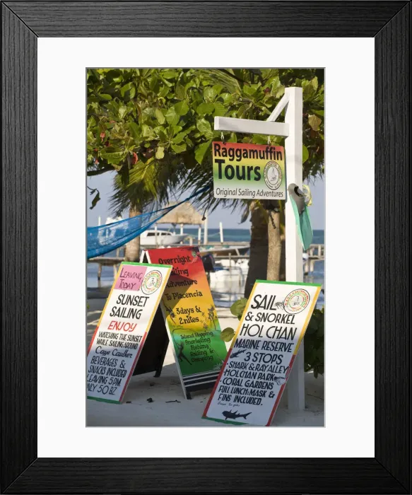 Framed Print : Belize, Caye Caulker, Raggamuffin tours Framed Print : Belize, Caye Caulker, Raggamuffin tours
