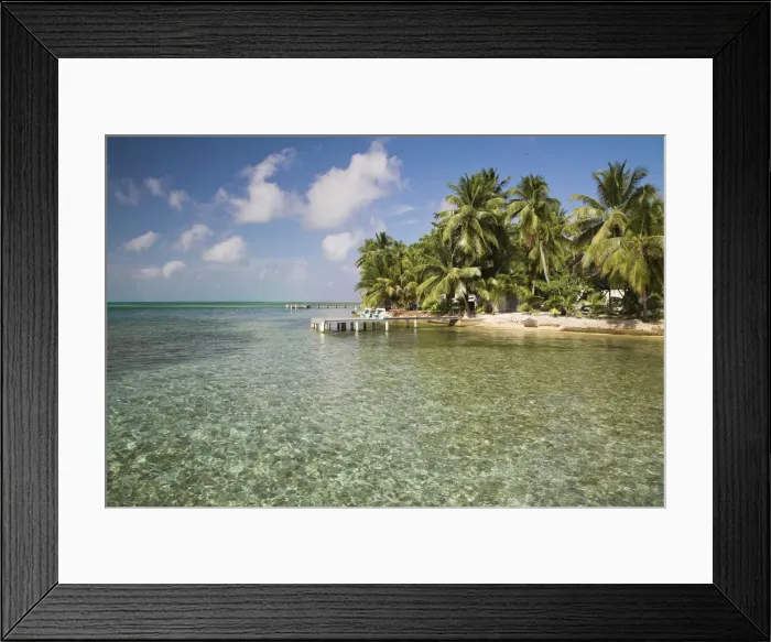 Framed Print : Belize, Tobaco Caye, Beach Framed Print : Belize, Tobaco Caye, Beach