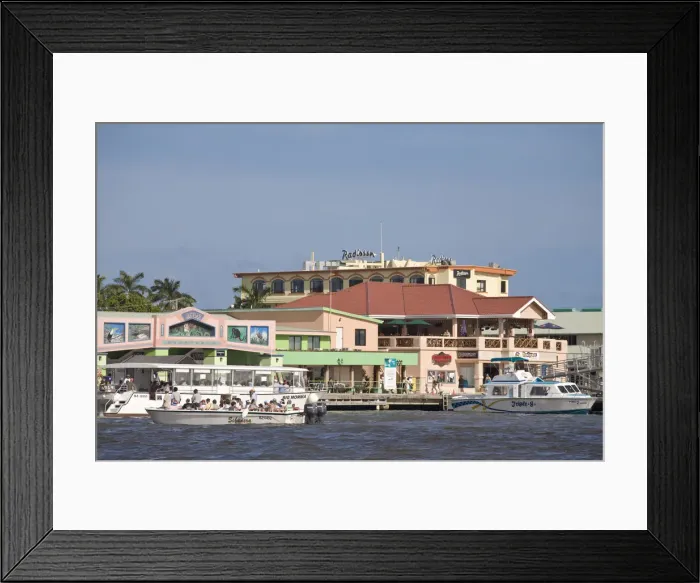 Framed Print : Belize, Belize City, Belize Harbour, Belize Tourist Village, waterfront shopping complex Framed Print : Belize, Belize City, Belize Harbour, Belize Tourist Village, waterfront shopping complex
