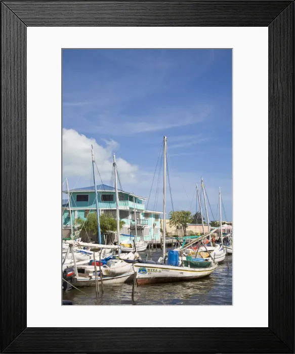Framed Print : Belize, Belize City, Belize Harbour Framed Print : Belize, Belize City, Belize Harbour
