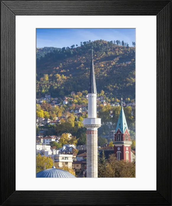 Framed Print : Bosnia and Herzegovina, Sarajevo, Bascarsija - The Old Quarter