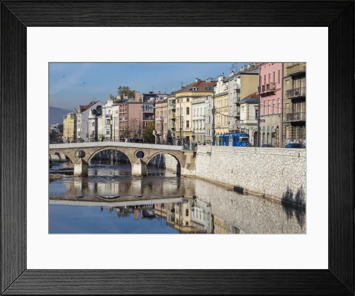 Framed Print : Bosnia and Herzegovina, Sarajevo, Latin Bridge - where Gavrilo Princip assassinated Framed Print : Bosnia and Herzegovina, Sarajevo, Latin Bridge - where Gavrilo Princip assassinated