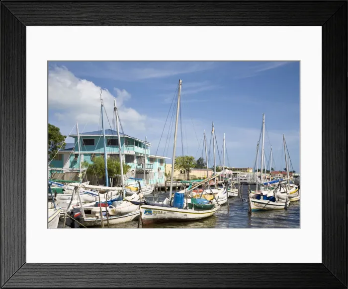 Framed Print : Belize, Belize City, Belize Harbour Framed Print : Belize, Belize City, Belize Harbour