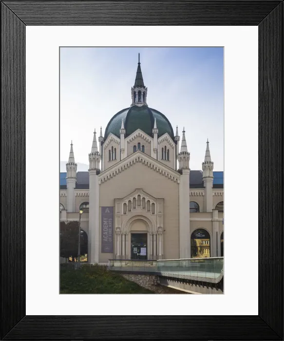Framed Print : Bosnia and Herzegovina, Sarajevo, Festina Lente bridge leading to The Academy of Fine Framed Print : Bosnia and Herzegovina, Sarajevo, Festina Lente bridge leading to The Academy of Fine