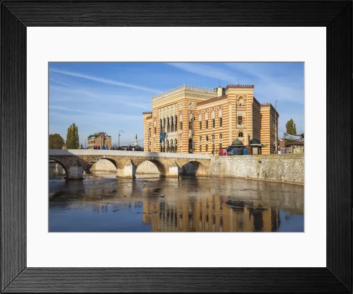 Framed Print : Bosnia and Herzegovina, Sarajevo, Bascarsija - The Old Quarter, Town Hall (Vijecnica) Framed Print : Bosnia and Herzegovina, Sarajevo, Bascarsija - The Old Quarter, Town Hall (Vijecnica)