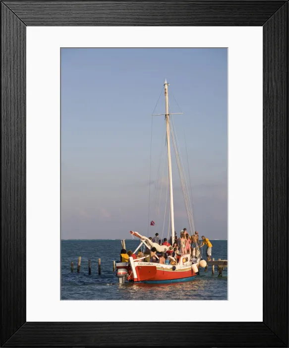 Framed Print : Belize, Caye Caulker, Sailboat Framed Print : Belize, Caye Caulker, Sailboat