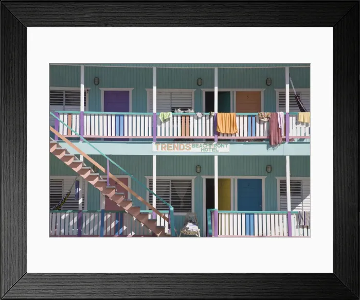 Framed Print : Belize, Caye Caulker, Trends beachfront hotel Framed Print : Belize, Caye Caulker, Trends beachfront hotel