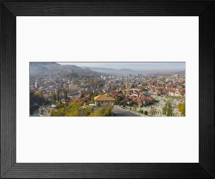 Framed Print : Bosnia and Herzegovina, Sarajevo, View of Sarajevo City Framed Print : Bosnia and Herzegovina, Sarajevo, View of Sarajevo City