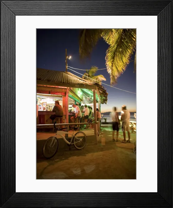 Framed Print : Beach bar, Caye Caulker, Belize Framed Print : Beach bar, Caye Caulker, Belize