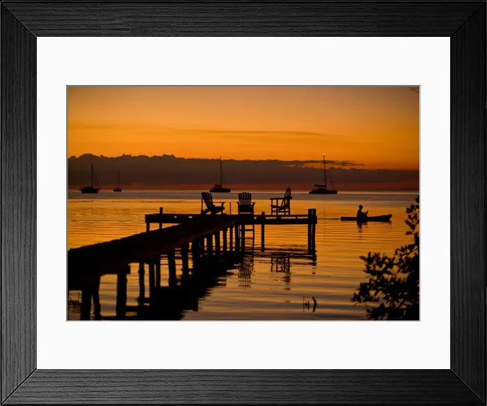 Framed Print : Jetty at sunset, Caye Caulker, Belize Framed Print : Jetty at sunset, Caye Caulker, Belize