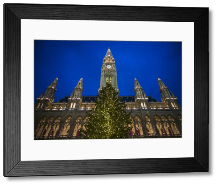 Framed Print : Austria, Vienna, Rathaus, Town Hall, Christmastime Framed Print : Austria, Vienna, Rathaus, Town Hall, Christmastime