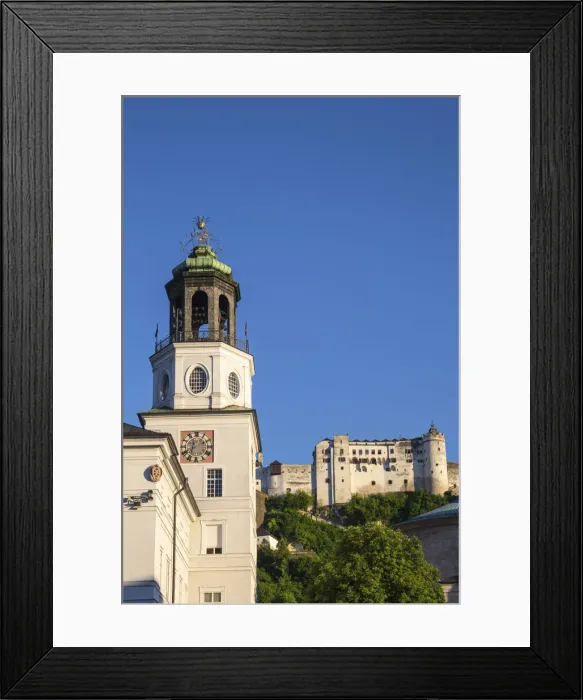 Framed Print : Austria, Salzburg, Residenzplatz Glockenspiel (The Carillon (museum) with an iconic Framed Print : Austria, Salzburg, Residenzplatz Glockenspiel (The Carillon (museum) with an iconic