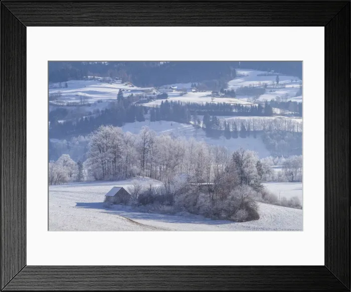 Framed Print : Austria, Styria, Oblarn, winter landscape Framed Print : Austria, Styria, Oblarn, winter landscape