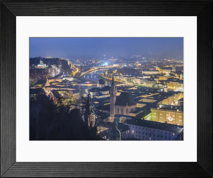 Framed Print : Austria, Salzburgerland, Salzburg, elevated city view from the Festung Hohensalzburg