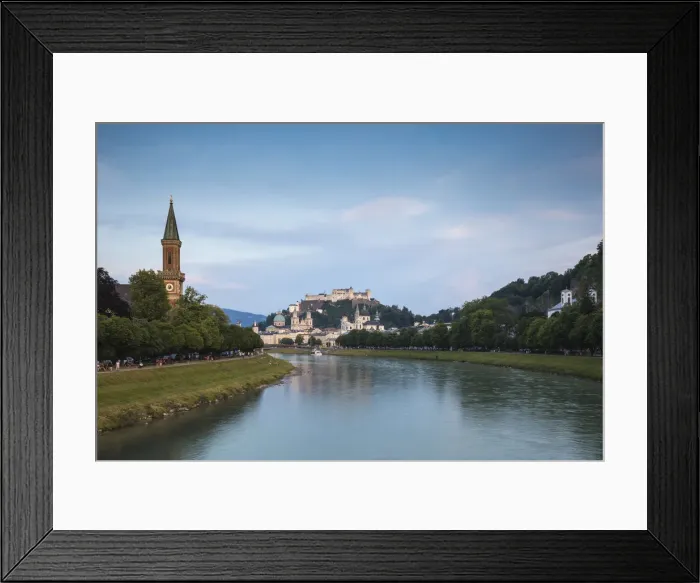 Framed Print : Austria, Salzburg, View of the Protestant parish Salzburg Christ Church, Salzach River Framed Print : Austria, Salzburg, View of the Protestant parish Salzburg Christ Church, Salzach River
