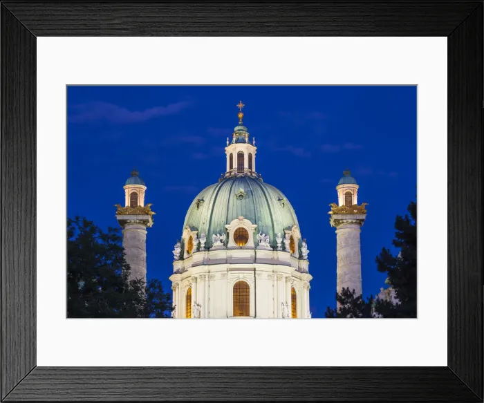 Framed Print : Austria, Vienna, Karlsplatz, Karlskirche - St. Charles Church Framed Print : Austria, Vienna, Karlsplatz, Karlskirche - St. Charles Church