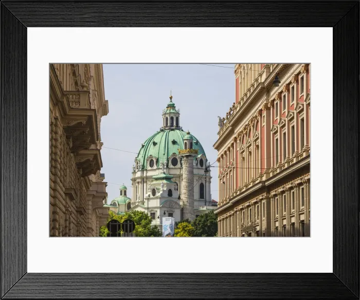 Framed Print : Austria, Vienna, Karlsplatz, Karlskirche - St. Charles Church Framed Print : Austria, Vienna, Karlsplatz, Karlskirche - St. Charles Church
