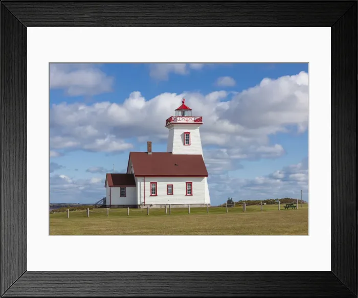 Framed Print : Canada, Prince Edward Island, Wood Islands, Wood Islands Lighthouse