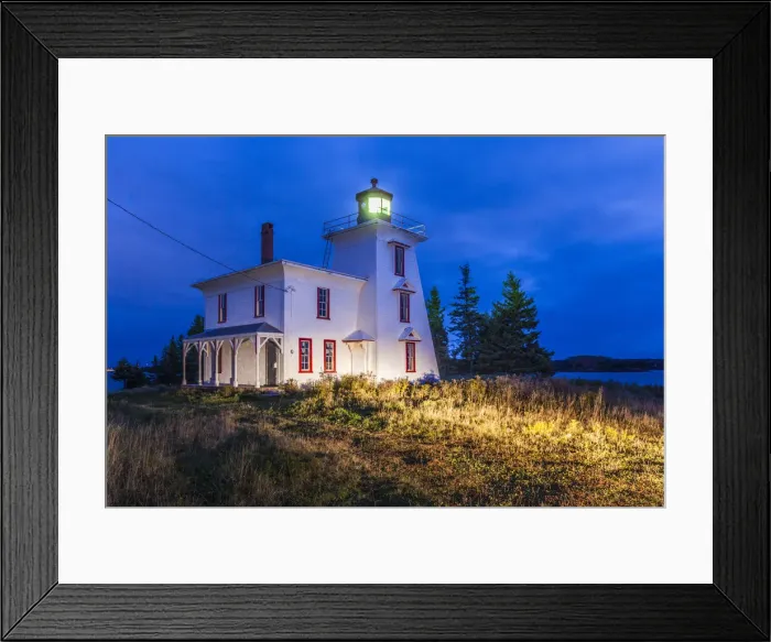 Framed Print : Canada, Prince Edward Island, Rocky Point, Blockhouse Point Lighthouse at the entrance Framed Print : Canada, Prince Edward Island, Rocky Point, Blockhouse Point Lighthouse at the entrance