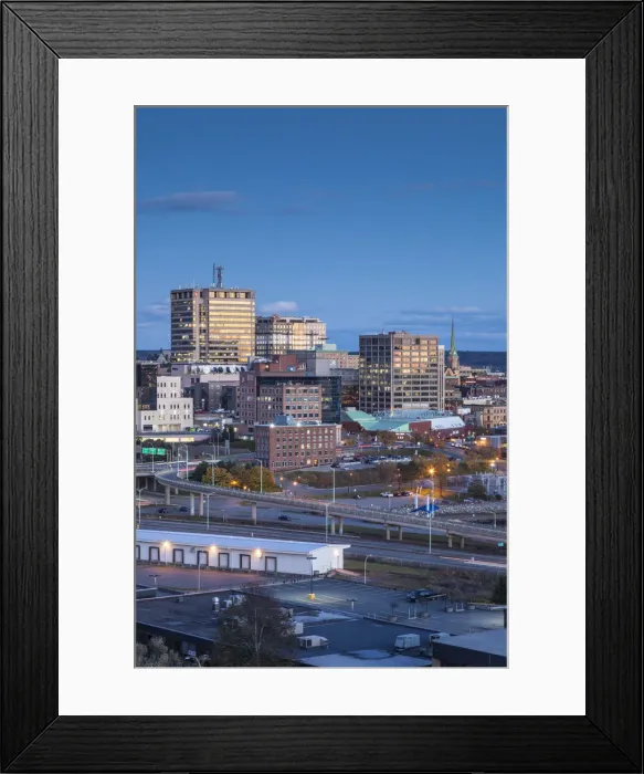 Framed Print : Canada, New Brunswick, Saint John, skyline from Fort Howe Framed Print : Canada, New Brunswick, Saint John, skyline from Fort Howe