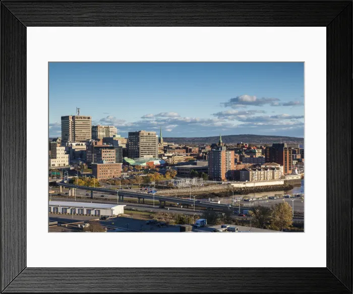 Framed Print : Canada, New Brunswick, Saint John, skyline from Fort Howe Framed Print : Canada, New Brunswick, Saint John, skyline from Fort Howe